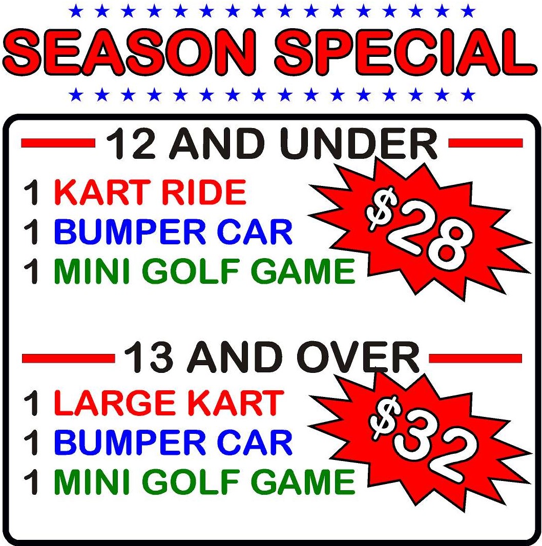 Prices for lakeside go-karts